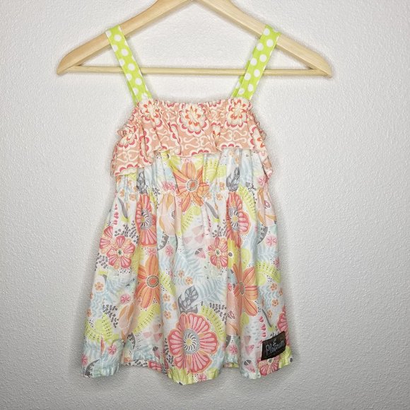 Matilda Jane Platinum Size 8 Key West Flouncy Anna Top EUC Floral Tank #3017 - Picture 5 of 7